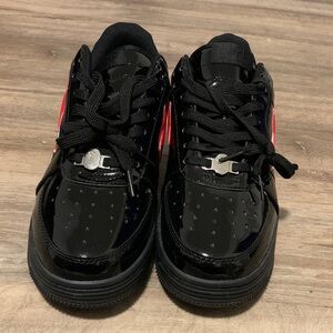 Bape Black and Red Sneakers